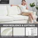 HOMCOM 3 Seater Sofa, Fabric Sofa with USB Ports and Cup Holders,