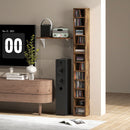 HOMCOM 204 CD Storage Tower Tall Bookcase Bookshelf With Cubes