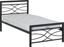 KELLY 3' SINGLE BED - BLACK