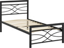 KELLY 3' SINGLE BED - BLACK