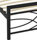 KELLY 3' SINGLE BED - BLACK