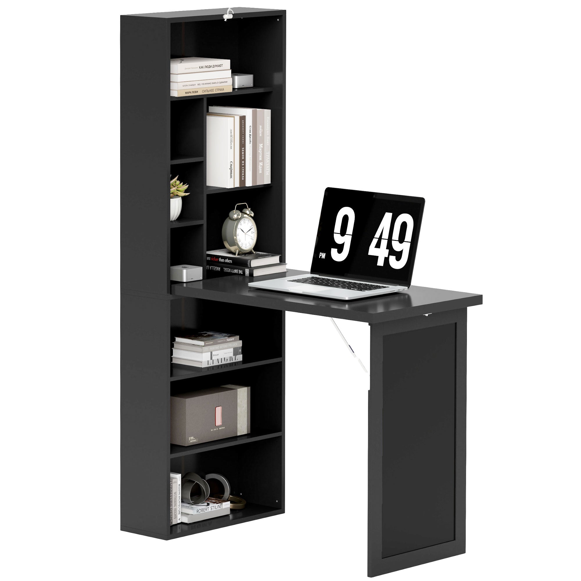 HOMCOM Convertible Desk with Blackboard Multi-function Workstation