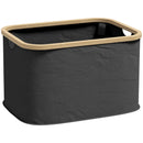 HOMCOM 36L Collapsible Laundry Hamper, Washing Basket For Bathroom, Black