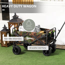 Outsunny Foldable Garden Cart, Outdoor Utility Wagon With Carry Bag, Camouflage