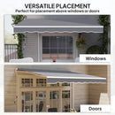 Outsunny Garden Sun Shade Canopy Retractable Awning, 2.5 x 2m