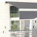 Outsunny Garden Sun Shade Canopy Retractable Awning, 2.5 x 2m