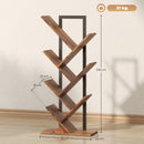 HOMCOM Tier Tree Bookshelf with Steel Frame for Living Room
