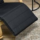 HOMCOM Rocking Chair Recliner Armchair With Adjustable Footrest, Black