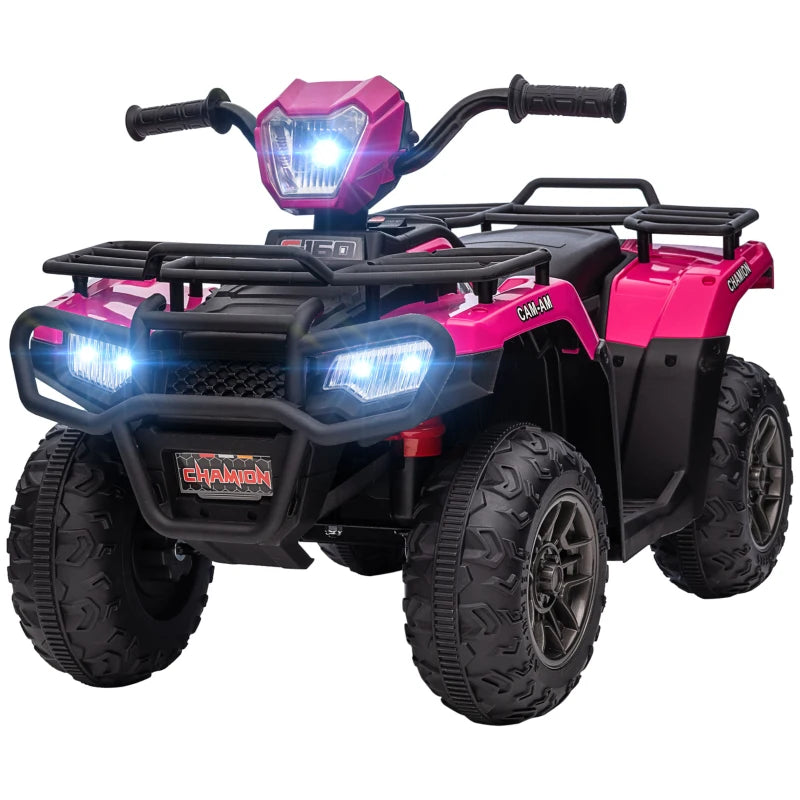 HOMCOM 12V Kids Quad Bike for Ages 3 5 Years Pink