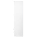 Lisbon Ready Assembled Wardrobe With 2 Doors And 2 Drawers With Mirror - White Gloss & White