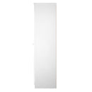 Monroe Ready Assembled Wardrobe with 2 Doors and Mirror - White Matt / White