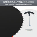 SPORTNOW Trampoline Mat with 54 V-Hooks, for 10ft Trampoline, Black