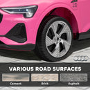 HOMCOM 12V Kids Electric Ride-On Car/ w Remote Control, Lights, Music - Pink