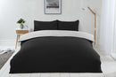 Lyla Reversible Duvet Set in Black/White