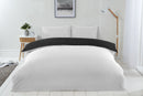 Lyla Reversible Duvet Set in Black/White