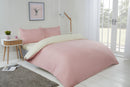 Lyla Reversible Duvet Set in Cream/Blush Pink