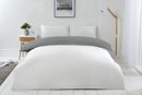 Lyla Reversible Duvet Set in Grey/White