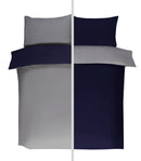Lyla Reversible Duvet Set in Navy/Grey
