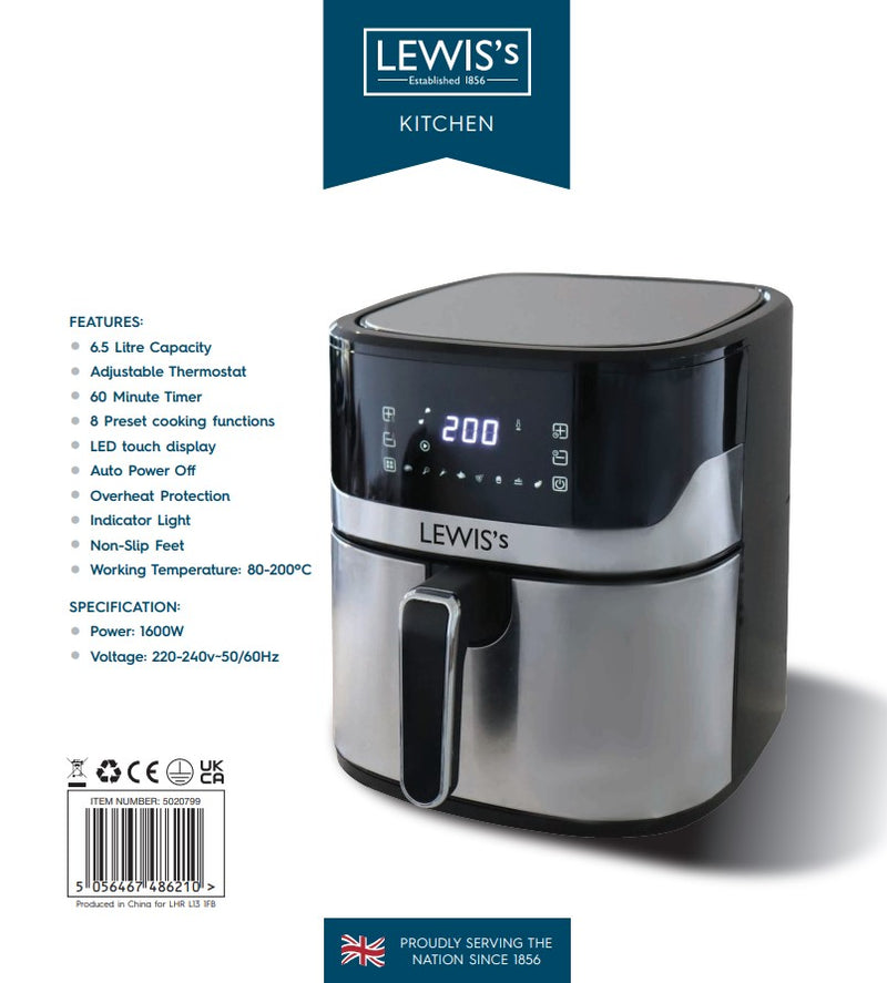 Lewis's 6.5L Digital Air Fryer