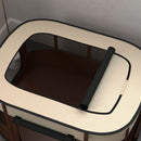 PawHut Portable Dog Pen For Puppies, Rabbits, Kittens, Guinea Pigs - Brown