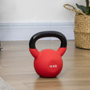 HOMCOM 10KG Kettlebell with Soft Body and Non-Slip Handle, Red