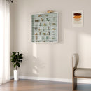 HOMCOM 7-Tier Wall Display Cabinet w/ Shelves Glass Doors