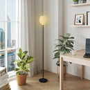 HOMCOM 3D Printed Standing Lamp with Rose Shade, 3 Colour Temperature, White