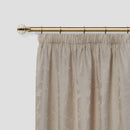 Metal Sliced - Extendable Curtain Pole with rings and pair of end finials in Antique Brass