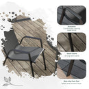 Outsunny Wicker Dining Chairs Set of 4, Stackable Outdoor Chairs