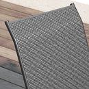 Outsunny Wicker Dining Chairs Set of 4, Stackable Outdoor Chairs
