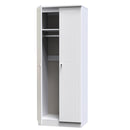 Monroe Ready Assembled Wardrobe with 2 Doors - White Matt / White
