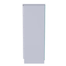 Milan 5 Drawer Bedside in White Gloss & White - Ready Assembled