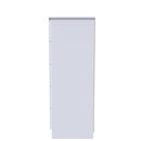 Milan 5 Drawer Chest in White Gloss & White - Ready Assembled