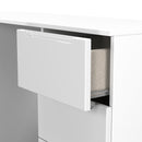 Milan Double Pedestal Desk in White Gloss & White Matt - Ready Assembled