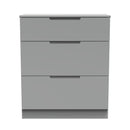Milan 3 Drawer Deep Chest in Dusk Grey - Ready Assembled