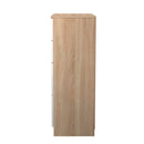 Milan 4 Drawer Deep Chest in White Gloss & Bardolino Oak - Ready Assembled