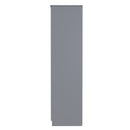 Milan Tall 2 Drawer Double Wardrobe in Dusk Grey - Ready Assembled