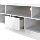 Milan 1 Drawer TV & Media Unit in White Gloss & White Matt - Ready Assembled