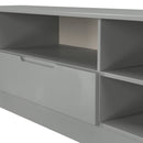 Milan Wide 1 Drawer TV & Media Unit in Dusk Grey - Ready Assembled