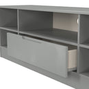 Milan Wide 1 Drawer TV & Media Unit in Dusk Grey - Ready Assembled