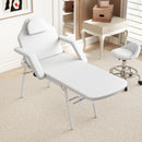 HOMCOM 3 Section Adjustable Massage Table, Beauty Bed for Spa, Lash,