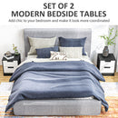 HOMCOM 2 Drawer Bedside Tables Set Of 2 With Storage Nightstands For Bedroom