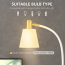 HOMCOM Spotlight Reading Standing Lamp with Adjustable Height, White