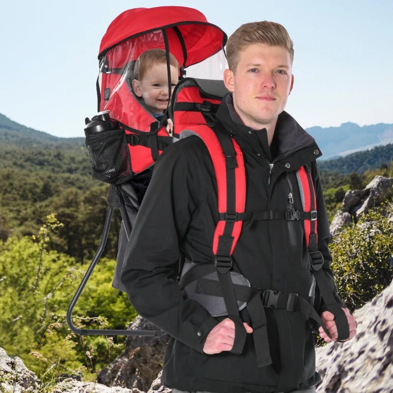 HOMCOM Baby Carrier Backpack - Red