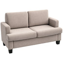 HOMCOM 138 cm Chenille Fabric Loveseat Sofa with S-springs