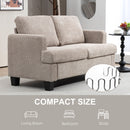 HOMCOM 138 cm Chenille Fabric Loveseat Sofa with S-springs