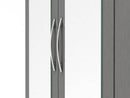 NEVADA 3 DOOR 2 DRAWER WARDROBE - 3D EFFECT GREY
