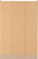 NEVADA 3 DOOR 2 DRAWER WARDROBE - OYSTER GLOSS/LIGHT OAK EFFECT VENEER