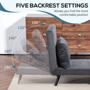 HOMCOM Click Clack Single Chair Bed Settee For Living Room, Guest Room