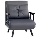 HOMCOM Click Clack Single Chair Bed Settee For Living Room, Guest Room